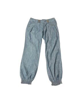 Zara Kids Side Zip Banded Hem Pants Cotton Loose Fit